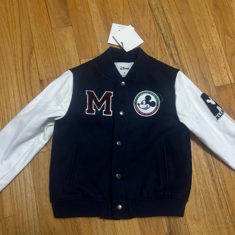 Disney Kids Varsity Jacket - Black and White
